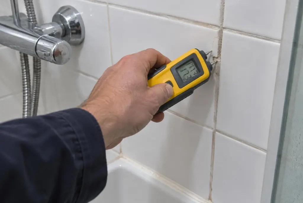Lekdetectie Hulshorst – vochtmeter op badkamertegels bij de douche